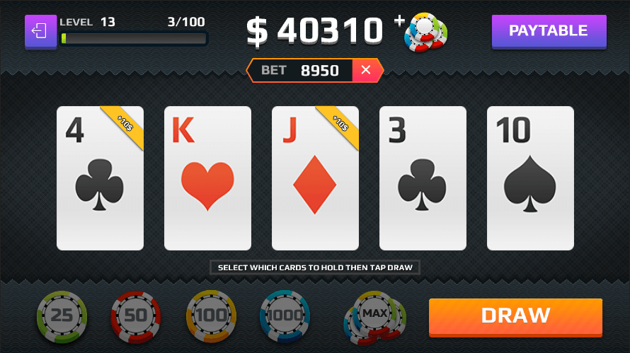 Приложение видео-покер для Android Aces: video poker